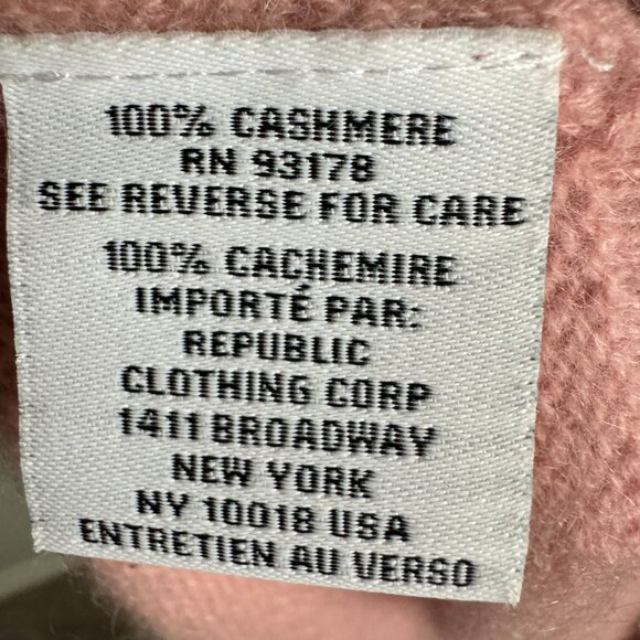 Magaschoni 100% Cashmere Turtleneck Sweater Colorblock Pink Gray - Picture 10 of 11